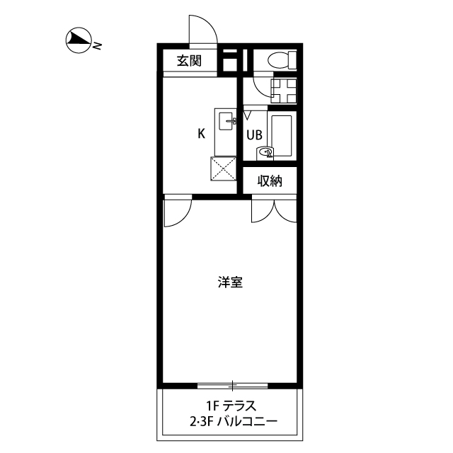 アンプルール フェール K-1 間取り図