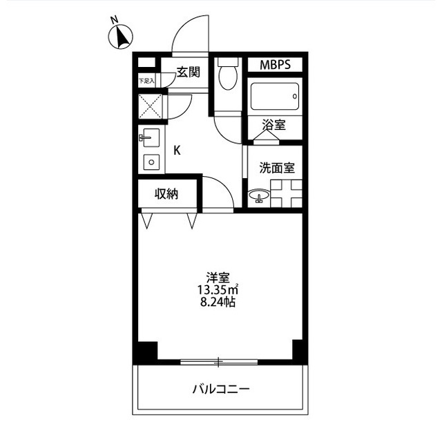 アンプルール フェール Asahi 間取り図